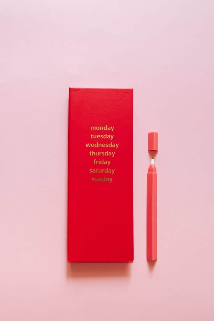 días de la semana en inglés